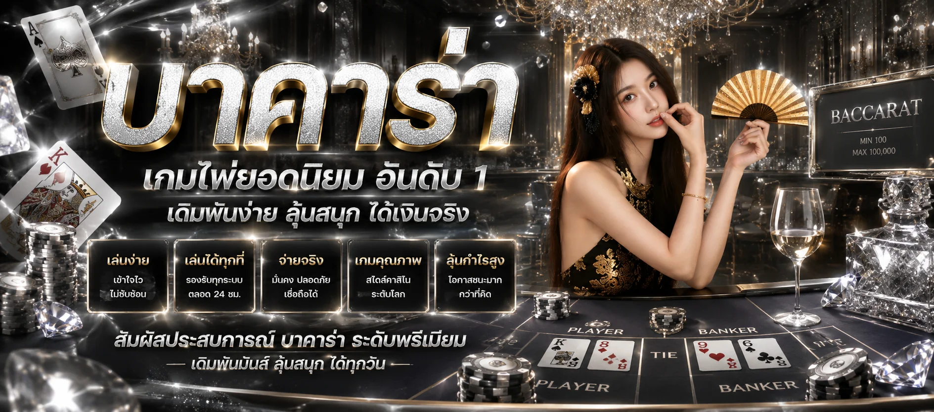 คาสิโนสด UFANATO ถ่ายทอดสดบาคาร่า รูเล็ต จากห้องจริง