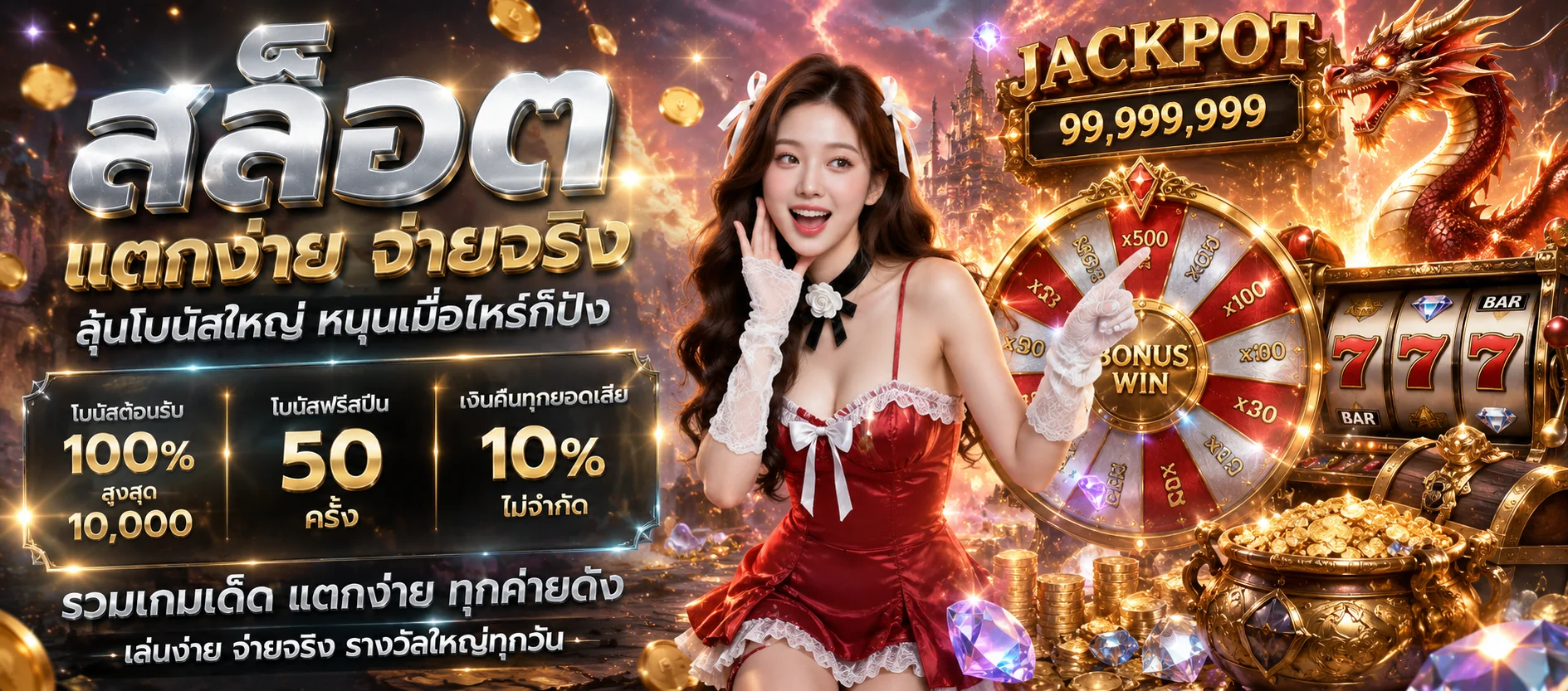 แบนเนอร์สล็อตออนไลน์ UFANATO รวมค่ายดัง PG JILI
